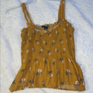American Eagle Yellow Crop Top